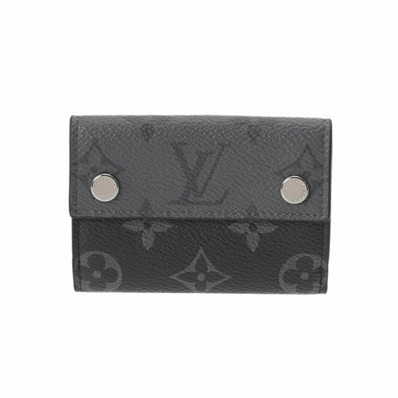 LOUIS VUITTON Other - LOUIS VUITTON Louis Vuitton Monogram Eclipse Discovery Compact Wallet Black/G...
